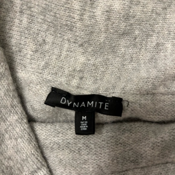 Off Shoulder Grey Knit Sweater - Picture 3 of 3